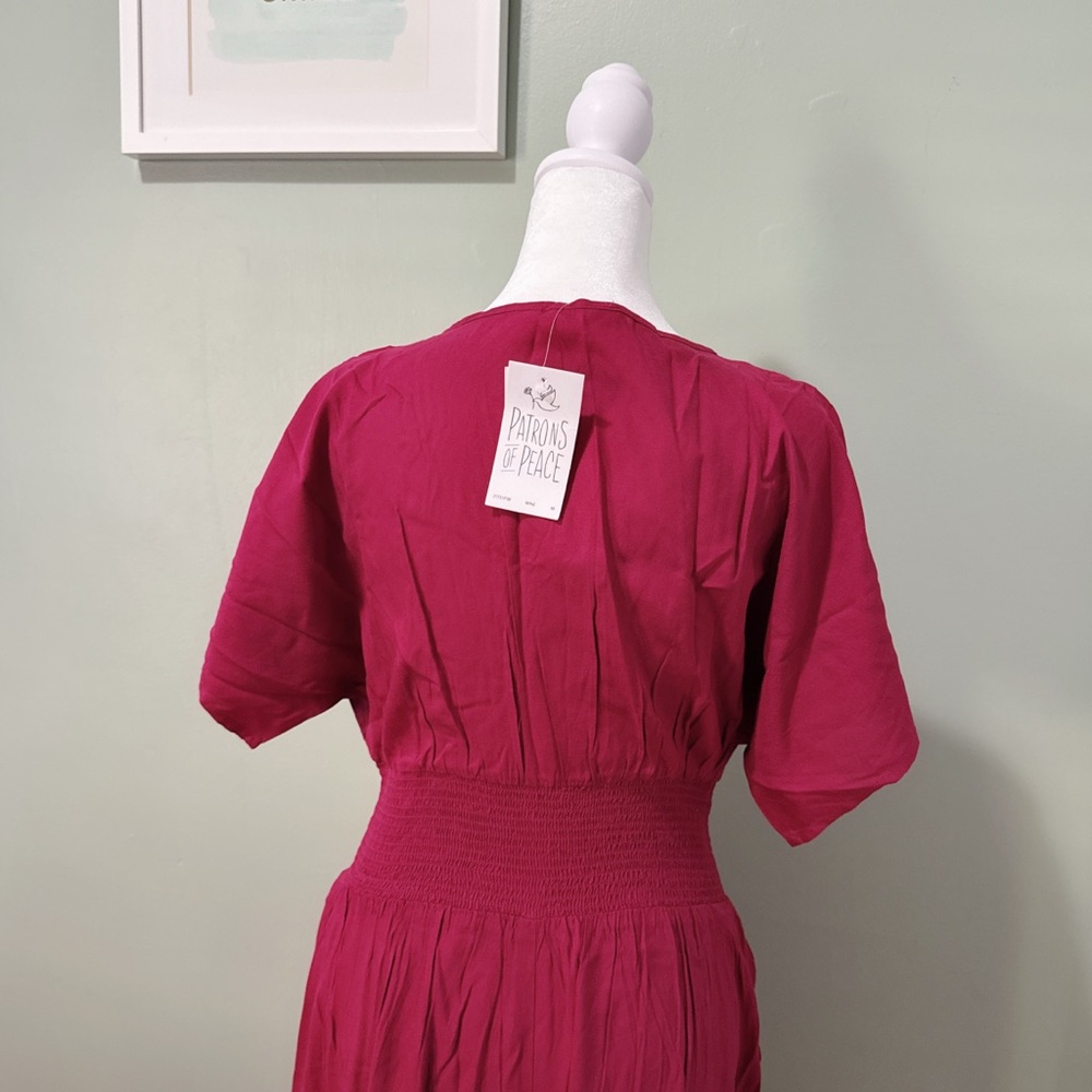 Patrons of Peace Deep rich burgundy Jumpsuit - Picture 3 of 5